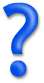 a blue, over-sized question mark