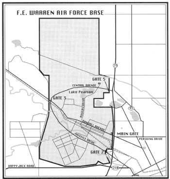 Map: F.E. Warren Air Force Base 